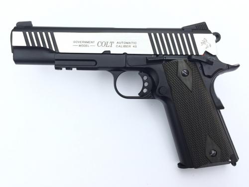 image principale pour Colt 1911 Rail Gun® Full Metal CO2 bicolore 6mm culasse mobile 17BB's 1,2j (co2)