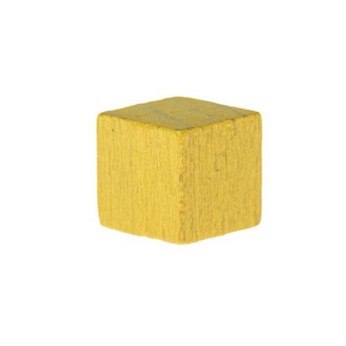 Cube en bois- 10mm- Jaune