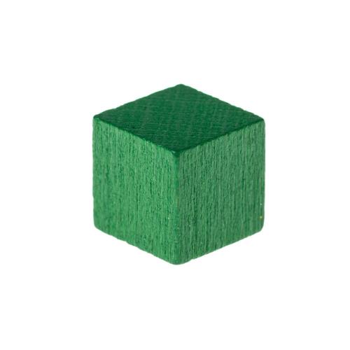 Cube en bois- 10mm- Vert