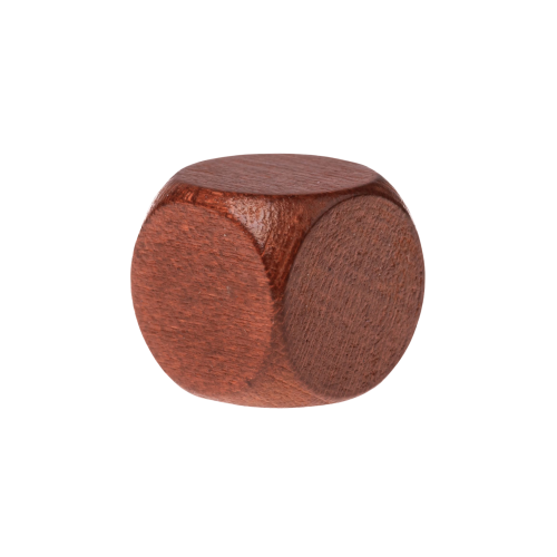 Dé neutre en bois- 16mm- Marron