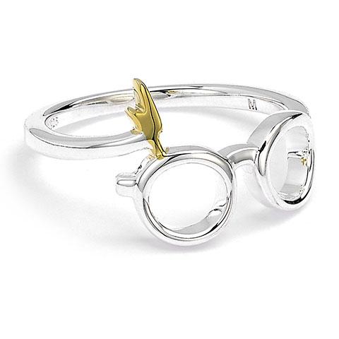Harry Potter- Bague- Éclair et lunettes - Argent 925ème