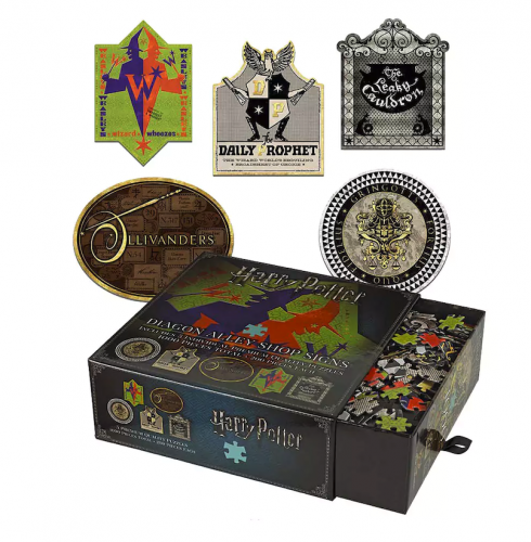 image principale pour Harry Potter - Les enseignes du Chemin de Traverse - 5 Puzzles (200pcs)