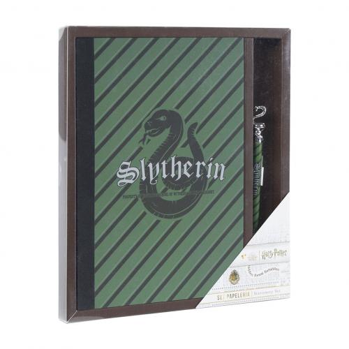 HARRY POTTER -set papeterie avec stylo - Slytherin