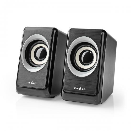 haut-parleur PC 2,0- Alimentation par USB - prise 3,5 mm -Contrôle du Volume - Sorti