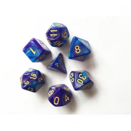 HDB-20 Lot de 7 dés – Fusion Bleu et violet sombre