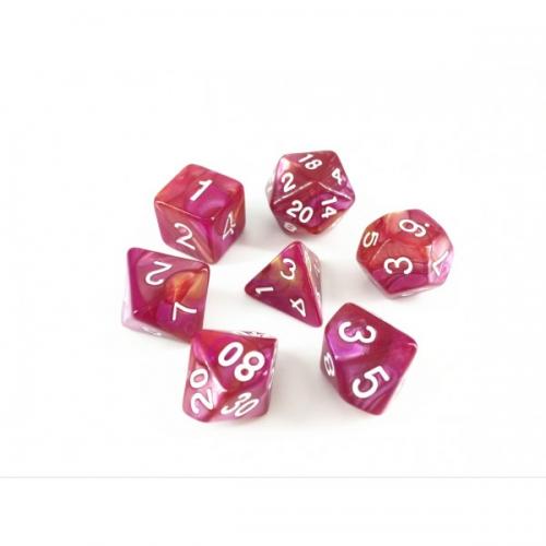 HDB-21 Lot de 7 dés – Fusion Jaune et fuchsia