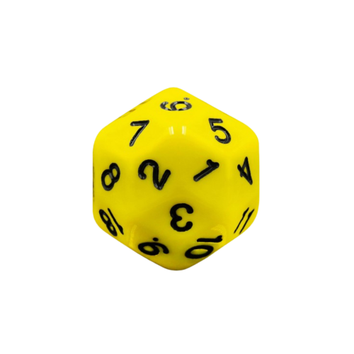 HDD14 Dé 30 faces Décompte – Jaune