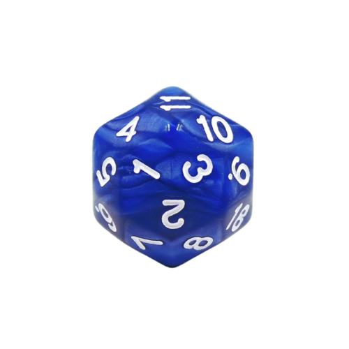 HDD19 Dé 30 faces Décompte – Bleu perle