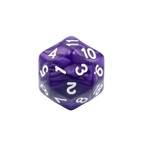 HDD20 Dé 30 faces Décompte – Violet perle