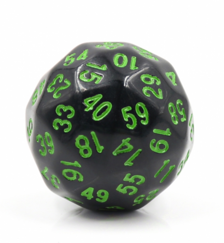 HDD32 Dé 60 faces – Noir et vert