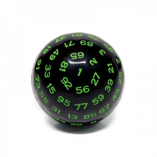 HDD37 Dé 100 faces – Noir et Vert