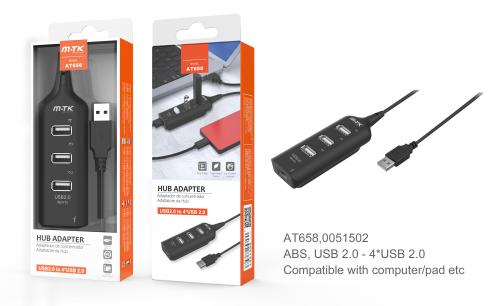 image HUB USB 4 ports AT658- noir