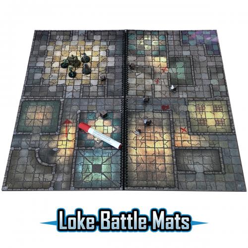 image Livre plateau de jeu : Pack de 2 livres Dungeon Book modulaires (60cmx60cm) LBM009