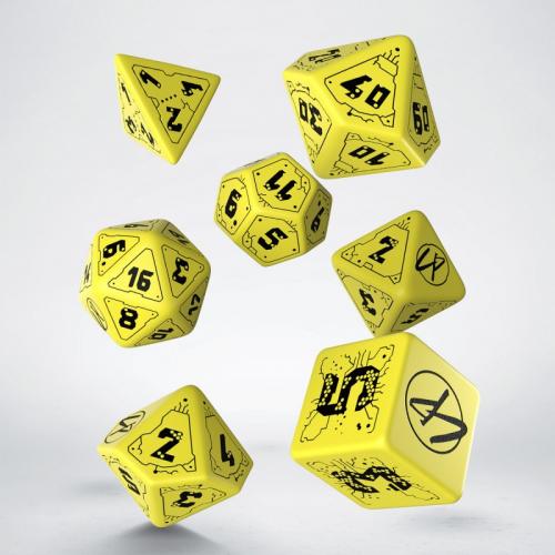 Lot de 7 dés- Cyberpunk Red- Danger Zone-Jaune