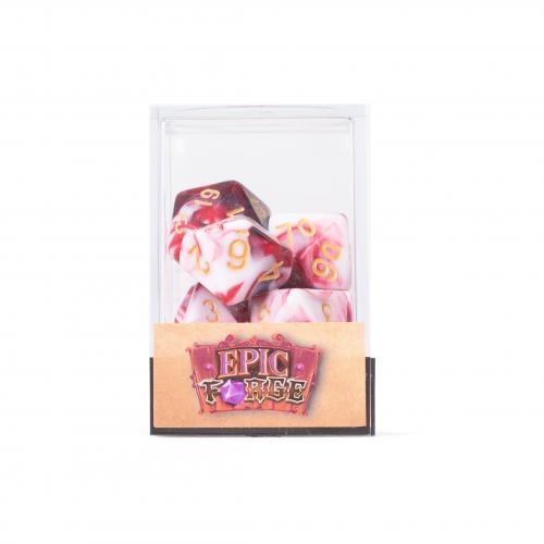 Lot de 7 dés multiformat en boîte – Cherry Cream
