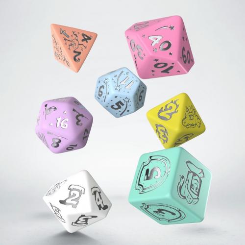 Lot de 7 dés- Voyage magique- Multi couleurs