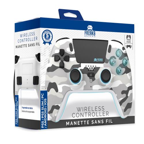 Manette Bluetooth pour PS5 LED - White Camo