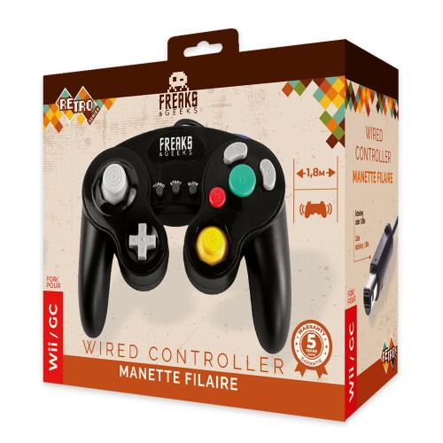 image Manette Noire Wii/GC avec fonction Turbo et Slow