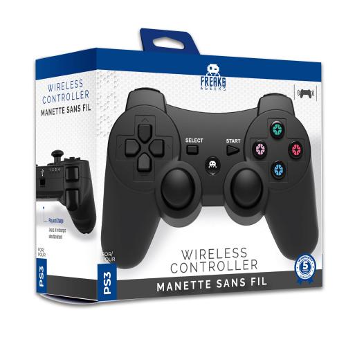 Manette PS3 Sans Fil + Câble de recharge de 1M-Noir