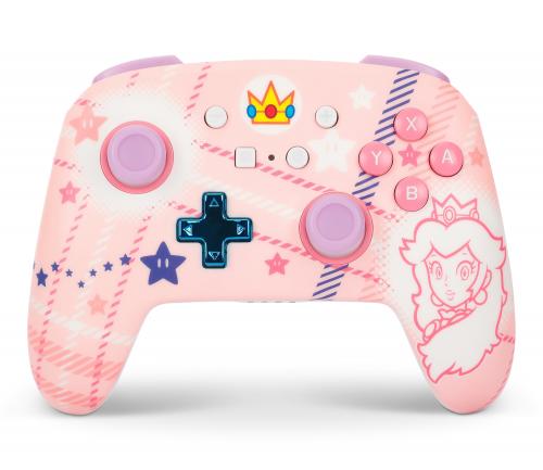 image Manette sans fil Améliorée Switch- Princess Peach Plaid