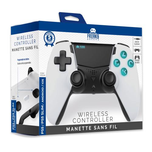 Manette Sans Fil Bluetooth pour PS5 et PS5 slim - N&B