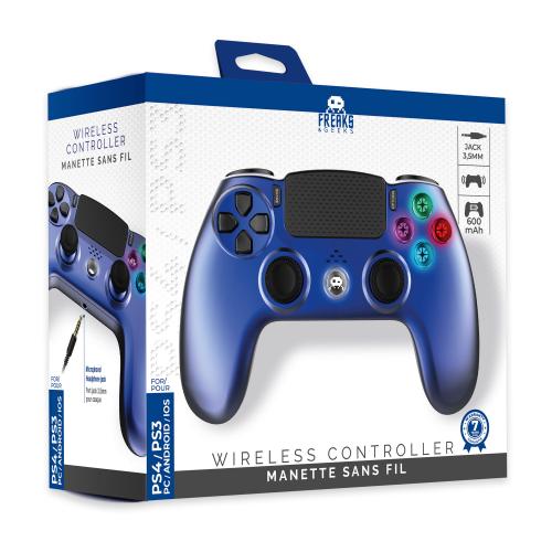 image Manette Sans Fil pour PS4 Avec Prise Jack pour casque - Metal Blue 