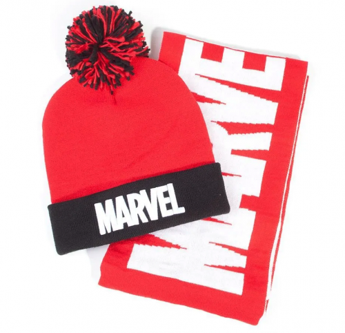 image MARVEL- Bonnet et Echarpe- Marvel Logo
