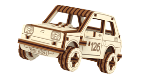 Mecanisme 3D bois - Voiture de rallye 3 (87 pcs)