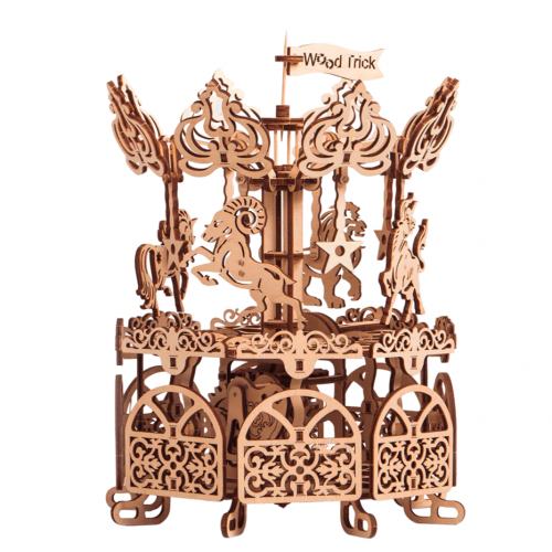 image principale pour Mécanisme 3D en bois - Carrousel - 179 pcs