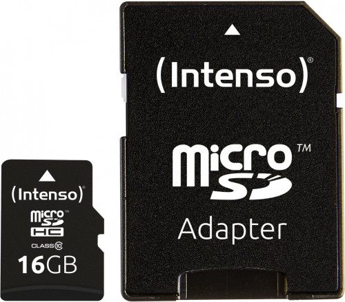 MicroSD 16 GB HC + adaptateur (classe 10)