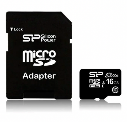 image principale pour MicroSD 16 GB HC + adaptateur classe 10