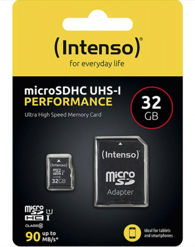 image MicroSD 32 Intenso class 10 UHS + adaptateur (classe 10)