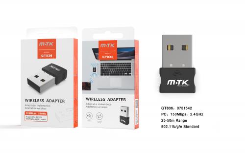 image Mini adaptateur clé USB WIFI- 150Mbps- GT836-Noir