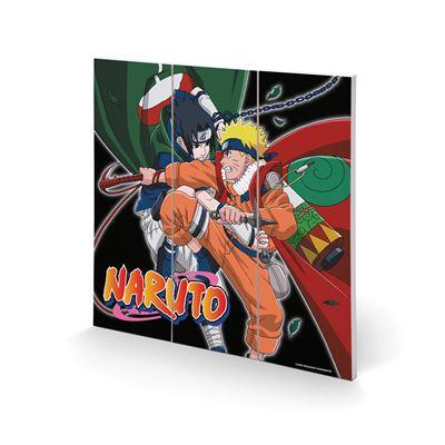 Naruto - Tableau en bois- Training (30x30cm)