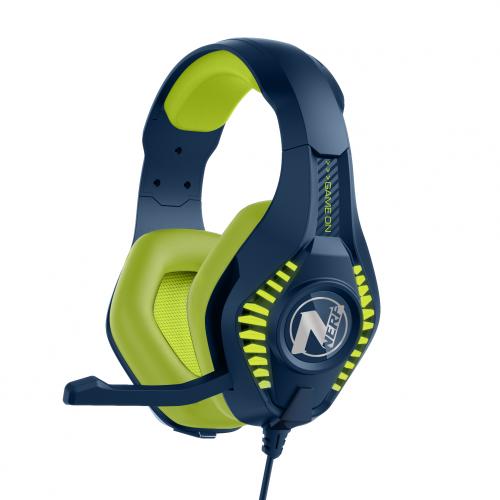 image principale pour Nerf - Casque gaming filaire Blue / vert Pro G5 + micro - Game on (compatible PS5, PS4, Series X/S...) 