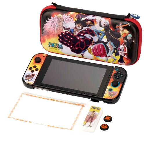 image principale pour One Piece- Pack Switch (Grips+Coque pour Joycon+Boitier+protecteur d'écran et Sacoche) - Dressrosa