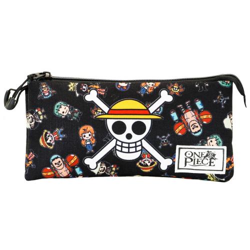 image principale pour One Piece - Trousse ECO triple compartiment - Skull