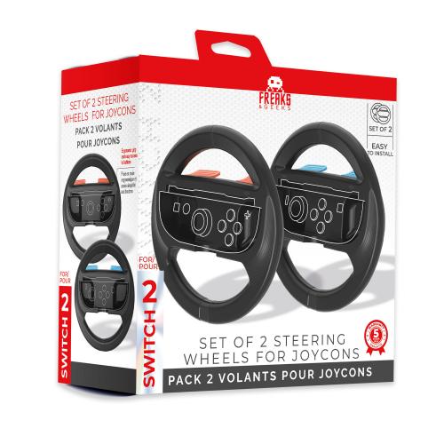 Pack 2 Volants Switch 2 pour Joy-cons (Noir) 