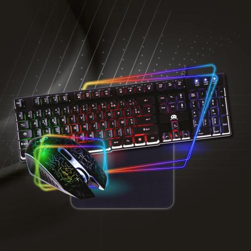 image principale pour Pack Clavier+Souris : Semi-Mécanique AZERTY CS-200 Compatible Fortnite sur PS4 (occasion)