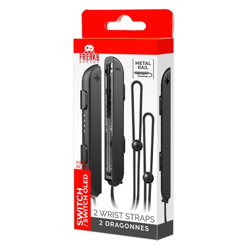 Paire de Dragonnes pour Joy-Con - Rail Métal - Noir