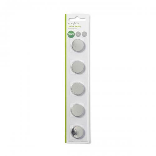 Pile boutons lithium- CR2450 - 3V- par 5 - blister