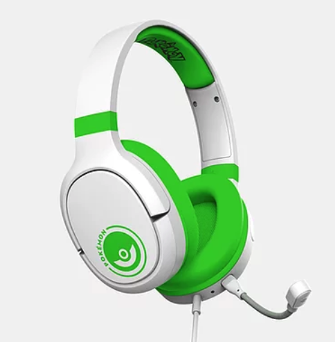 image POKEMON - Casque gaming filaire Blanc / vert Pro G1 (compatible PS5, PS4, Series X/S.