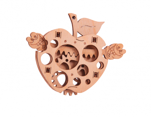 Mécanisme 3D en bois - Pomme - 15 pcs