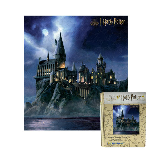image Puzzle en bois - Harry Potter – Nuit au Château magique de Poudlard 136 pcs