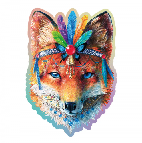 image principale pour Puzzle en bois – Renard mystique – 150 pcs (20 pcs uniques)