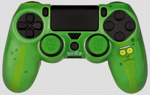 image principale pour Rick and Morty - Coque rigide + Grips pour manette PS4 + sticker pour LED