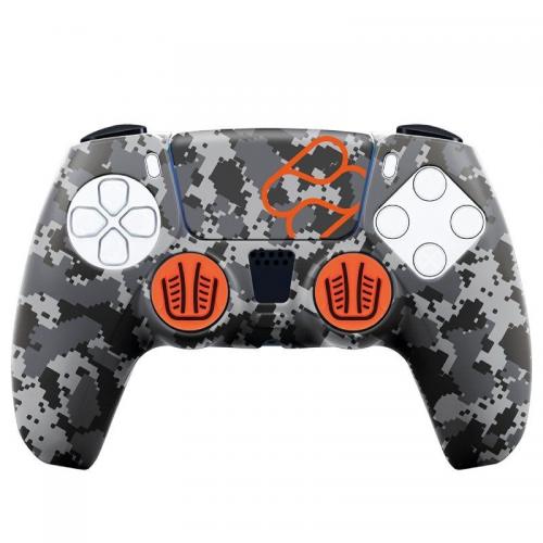 image principale pour Silicone Skin + Grips Camo Digital Black pour manette PS5
