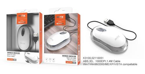 image Souris Optique Blanche 1000DPI