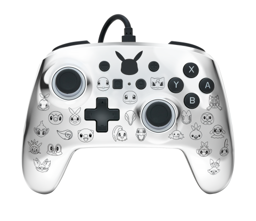 image SWITCH- Manette Filaire Avec Palette - Pokémon - Pikachu Pikachu Black & Silver