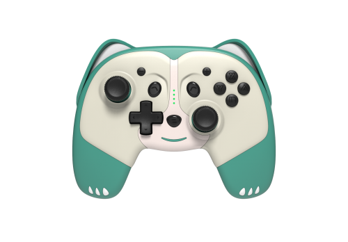 Switch - Manette Animal Sans Fil Pandy taille enfant  avec palettes et LED - Verte